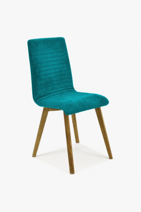 Esszimmerstuhl Arosa Stoff türkis schlank montiert